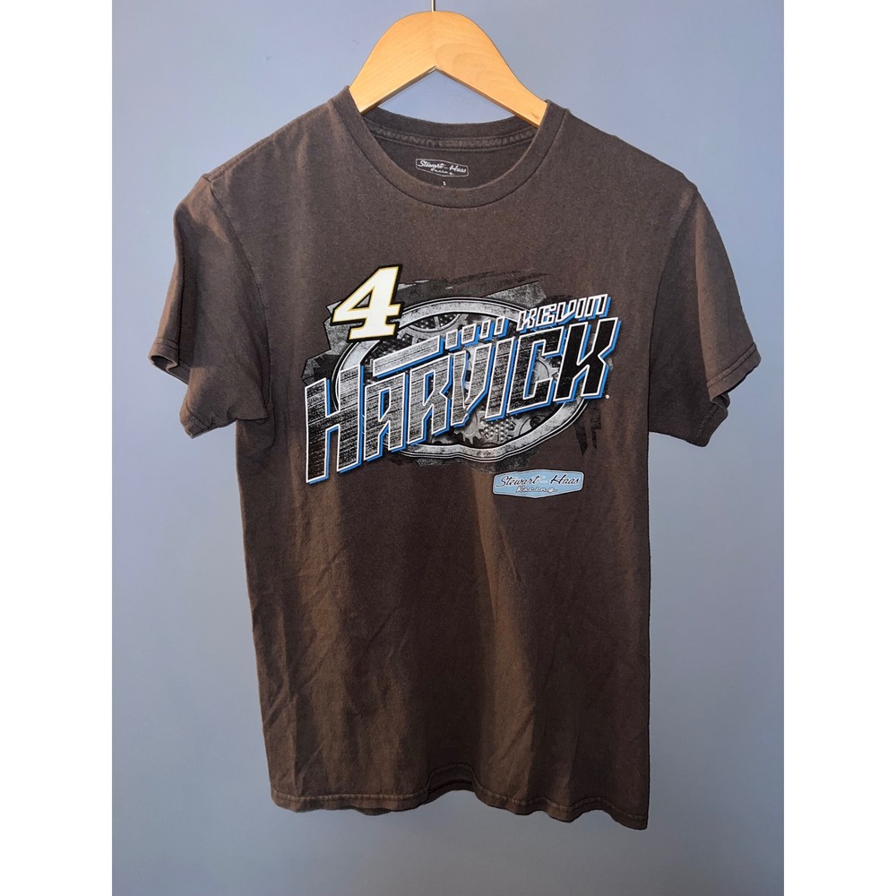 Stewart‎ Haas Racing Kevin Harvick 4 NASCAR Graphic T-Shirt Mens Small Gray